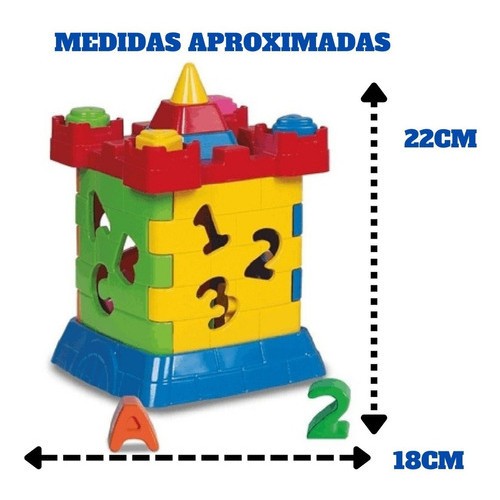 Castelinho Didático Infantil – Brinquedo Educativo com Letras e Números para Desenvolvimento