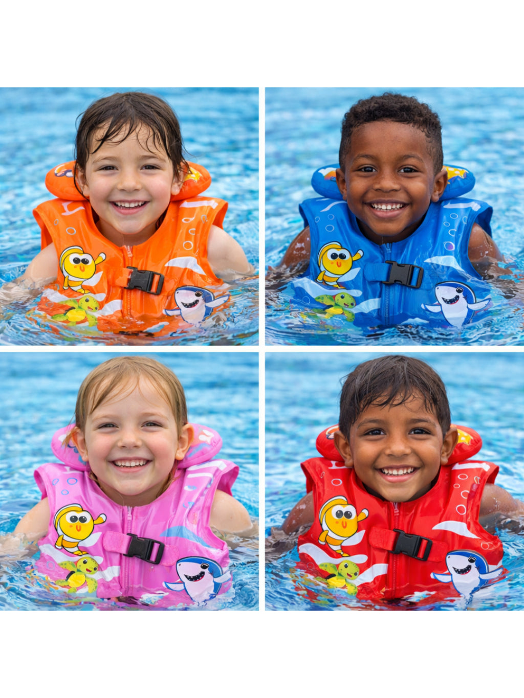 Colete De Natação infantil Com Estampa , Terno Inflável Praia/ Piscina Diversão