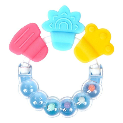 Kit 6 peças Mordedor para Bebe Sensorial Macio com Chocalho Mordedor Silicone Baby Seguro