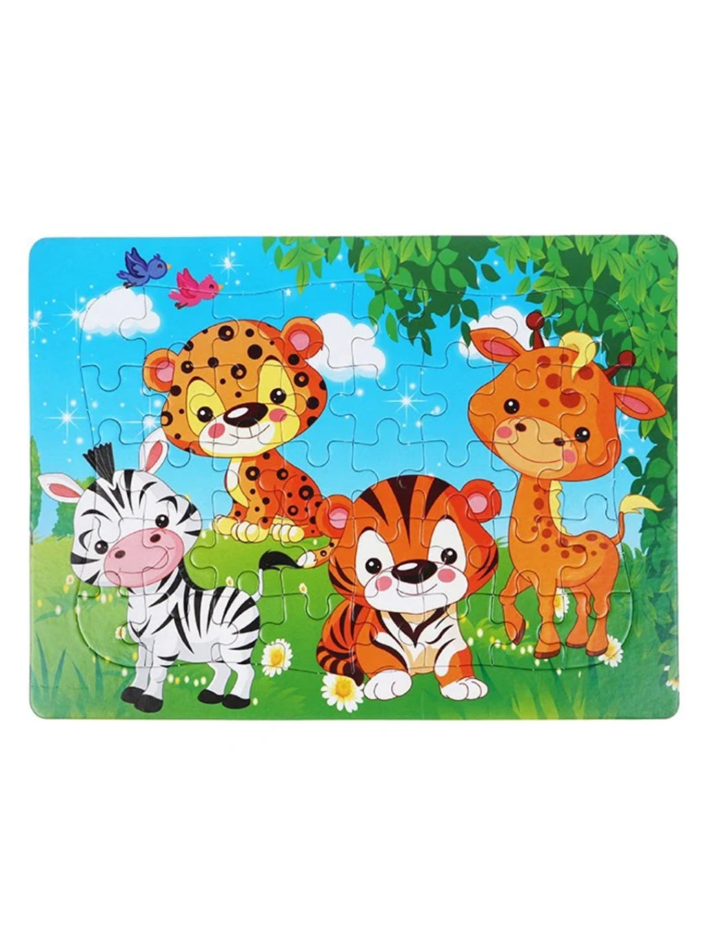 Quebra-Cabeças Tamanho Grande Infantil Educativo  – Animais Letras e Números- 2 a 5 anos