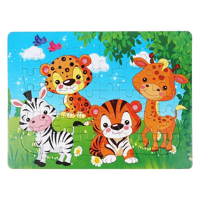 Quebra-Cabeças Tamanho Grande Infantil Educativo  – Animais Letras e Números- 2 a 5 anos
