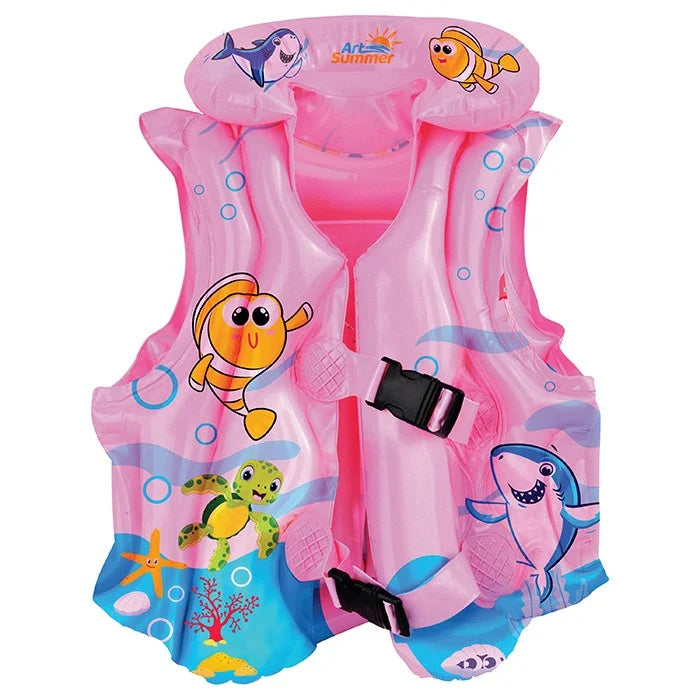 Colete De Natação infantil Com Estampa , Terno Inflável Praia/ Piscina Diversão