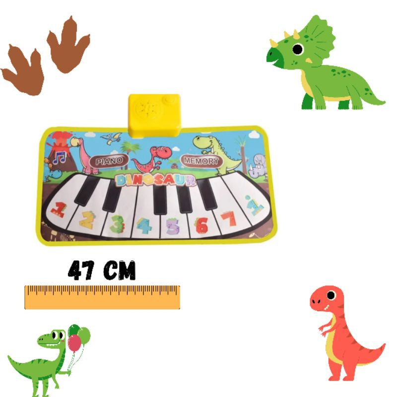 Piano Musical Infantil Dino – Brinquedo Educativo com Sons, Teclas e Luzes | Meninos e Meninas