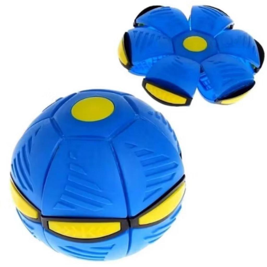Bola Mágica Voadora com LED 2 em 1 | Bola Maluca que Vira Disco | Brinquedo Infantil e Pet