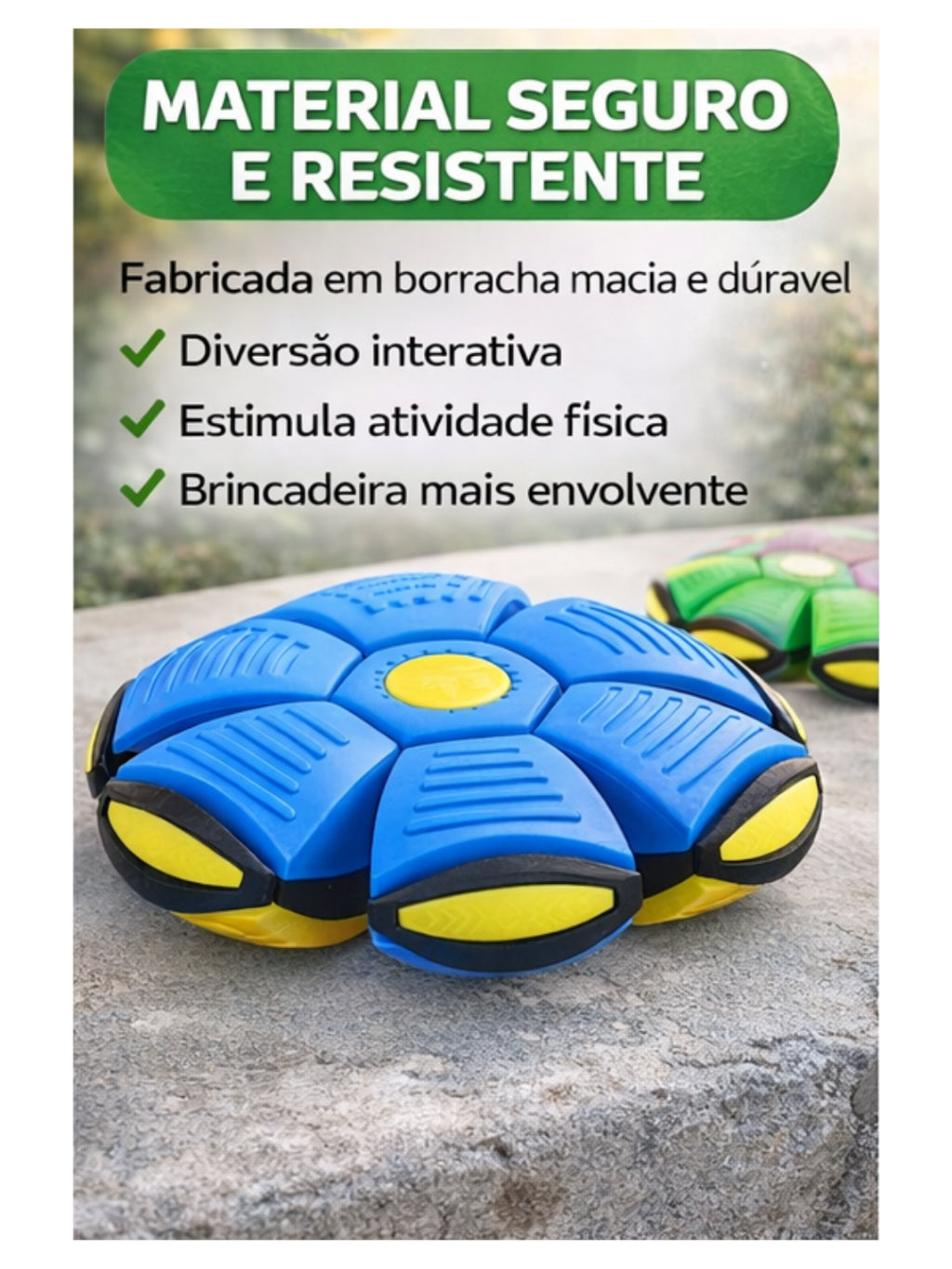 Bola Mágica Voadora com LED 2 em 1 | Bola Maluca que Vira Disco | Brinquedo Infantil e Pet