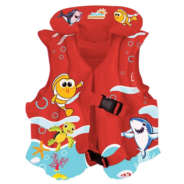 Colete De Natação infantil Com Estampa , Terno Inflável Praia/ Piscina Diversão