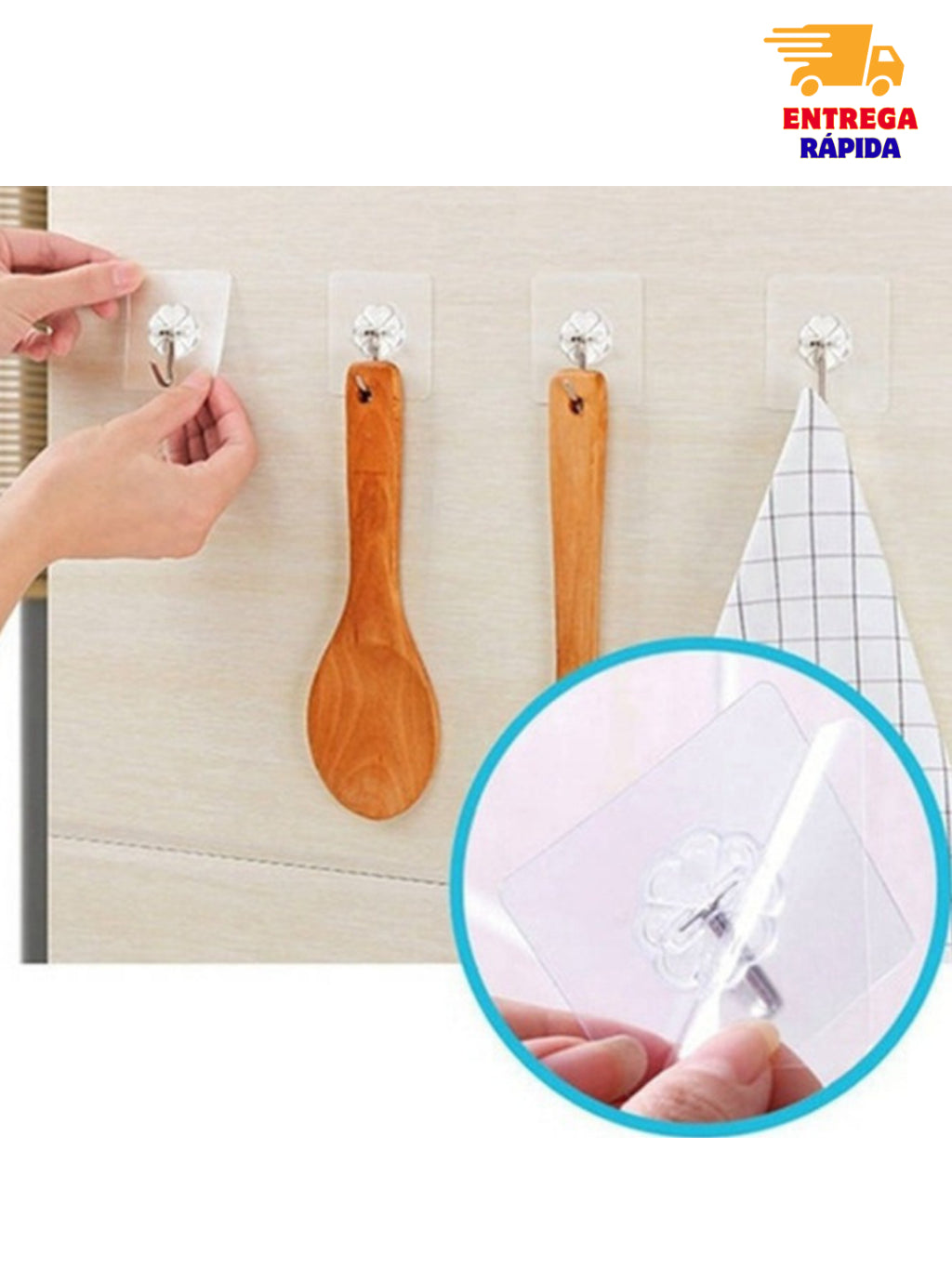 Ganchos Adesivos Parede Multi Funcional Autocolante Casa Cozinha Quarto Geral