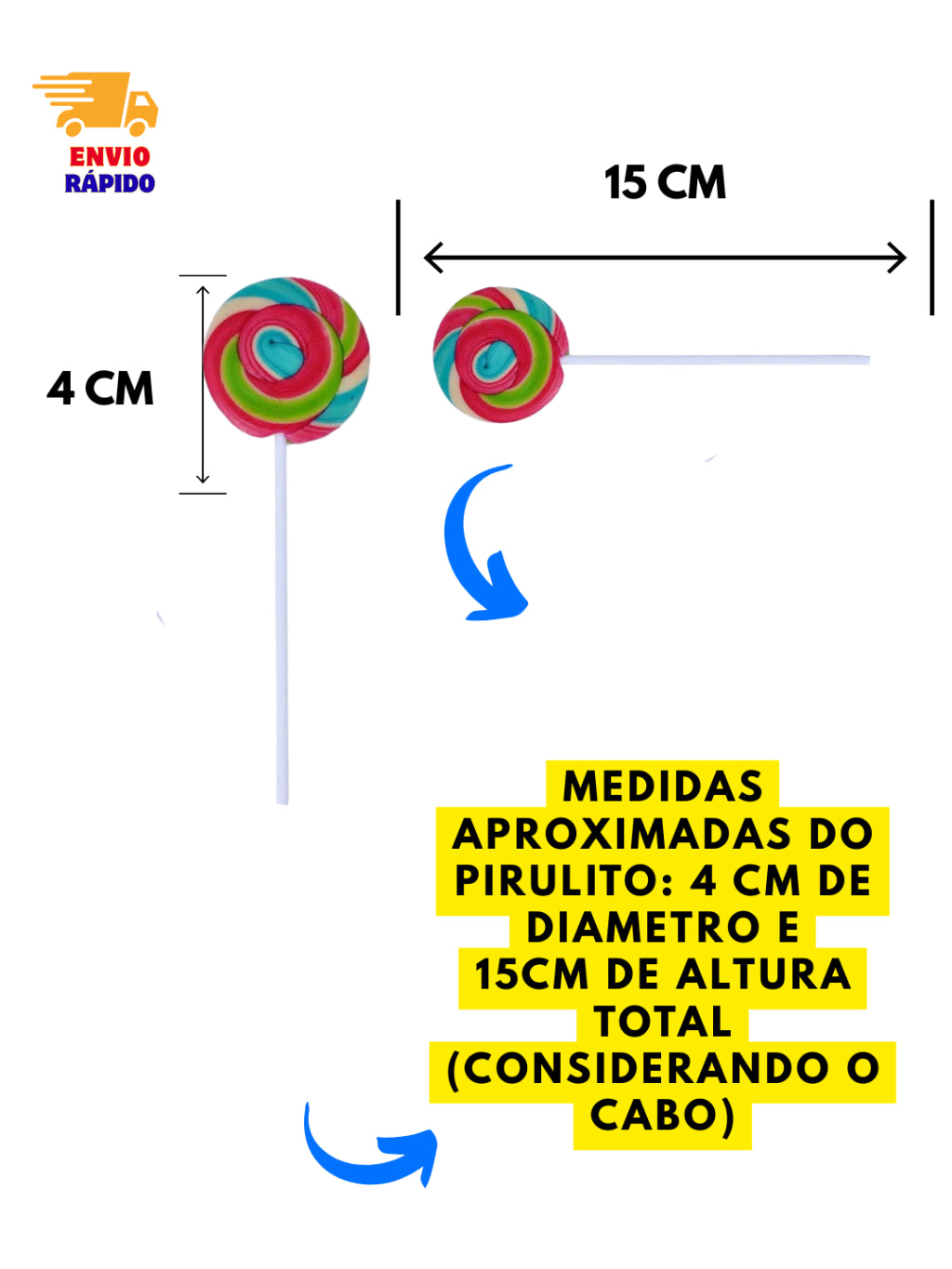 Pirulito Psicodélico com Hélice Brinquedo com Aprox 50 unidades 500g| Festa, Lembrancinha e Doces Infantis