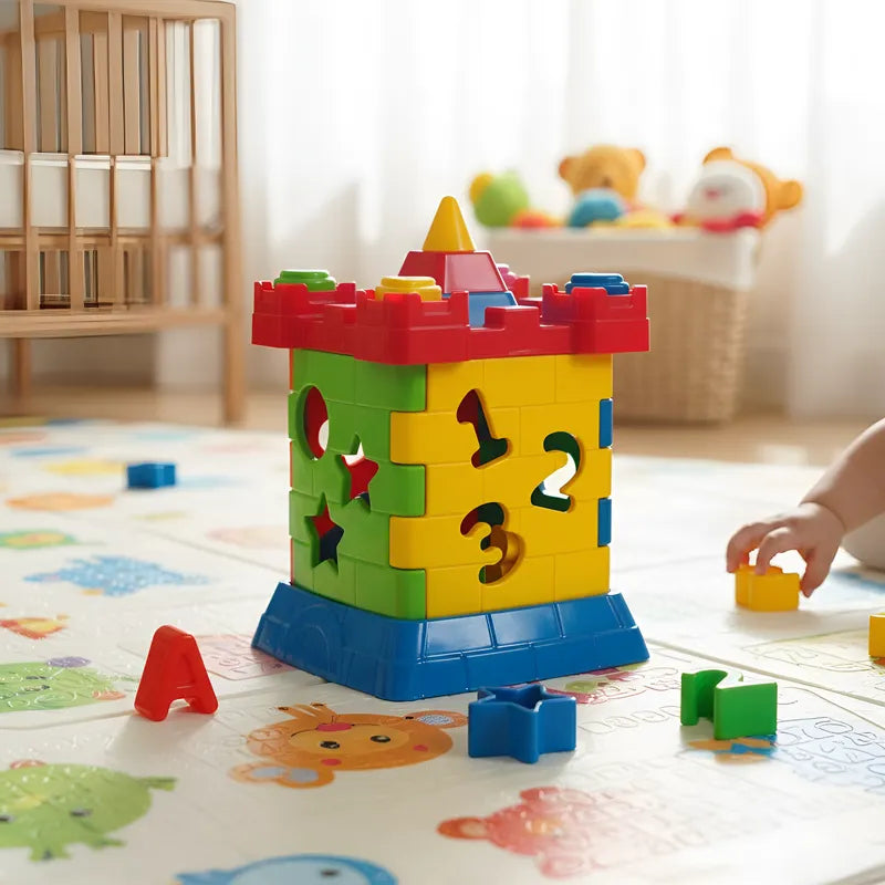 Castelinho Didático Infantil – Brinquedo Educativo com Letras e Números para Desenvolvimento