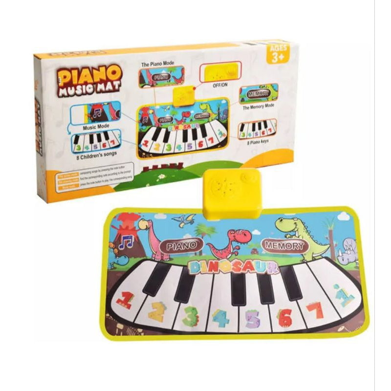 Piano Musical Infantil Dino – Brinquedo Educativo com Sons, Teclas e Luzes | Meninos e Meninas
