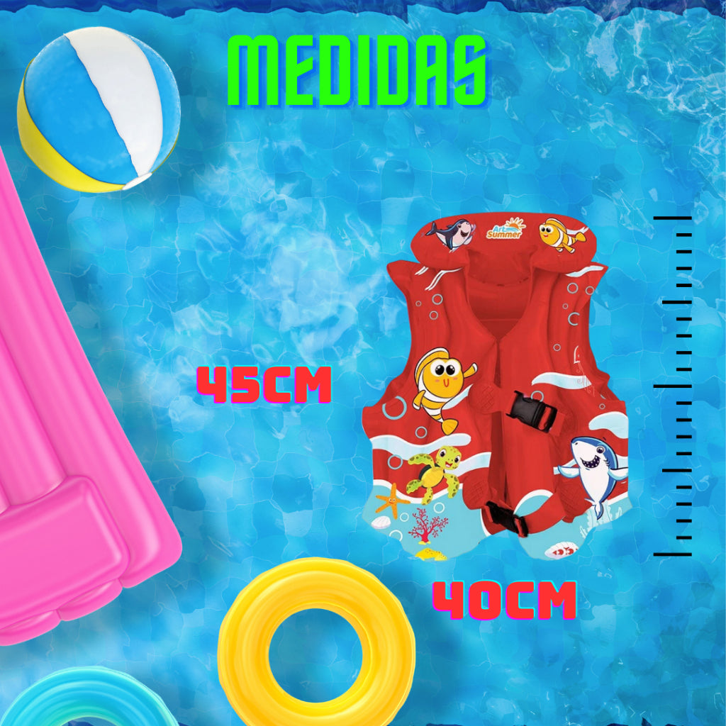 Kit 20 Coletes Infláveis Estampados Boia Infantil  4 Cores Brinquedo Piscina Praia Lago
