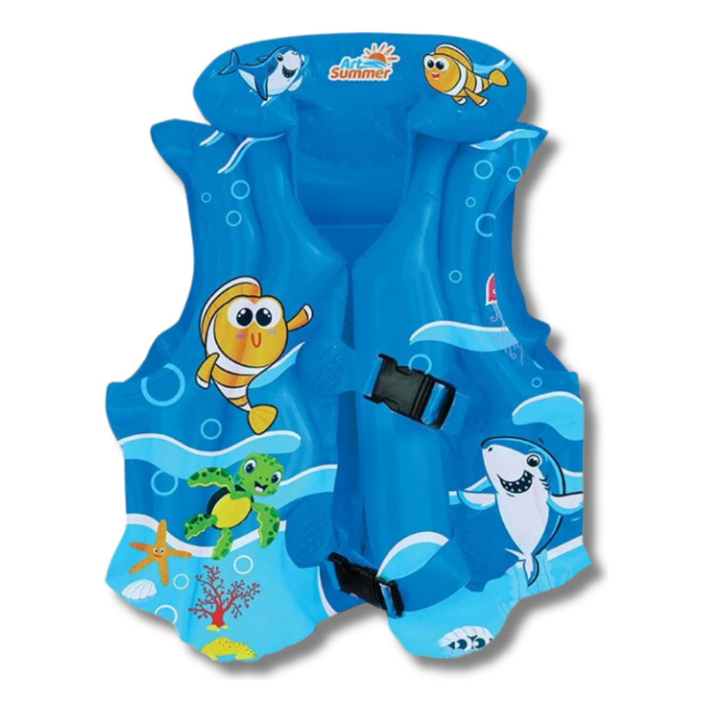Colete De Natação infantil Com Estampa , Terno Inflável Praia/ Piscina Diversão