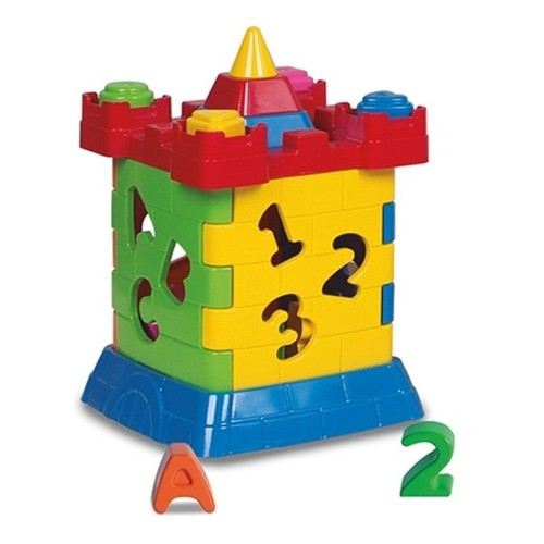 Castelinho Didático Infantil – Brinquedo Educativo com Letras e Números para Desenvolvimento