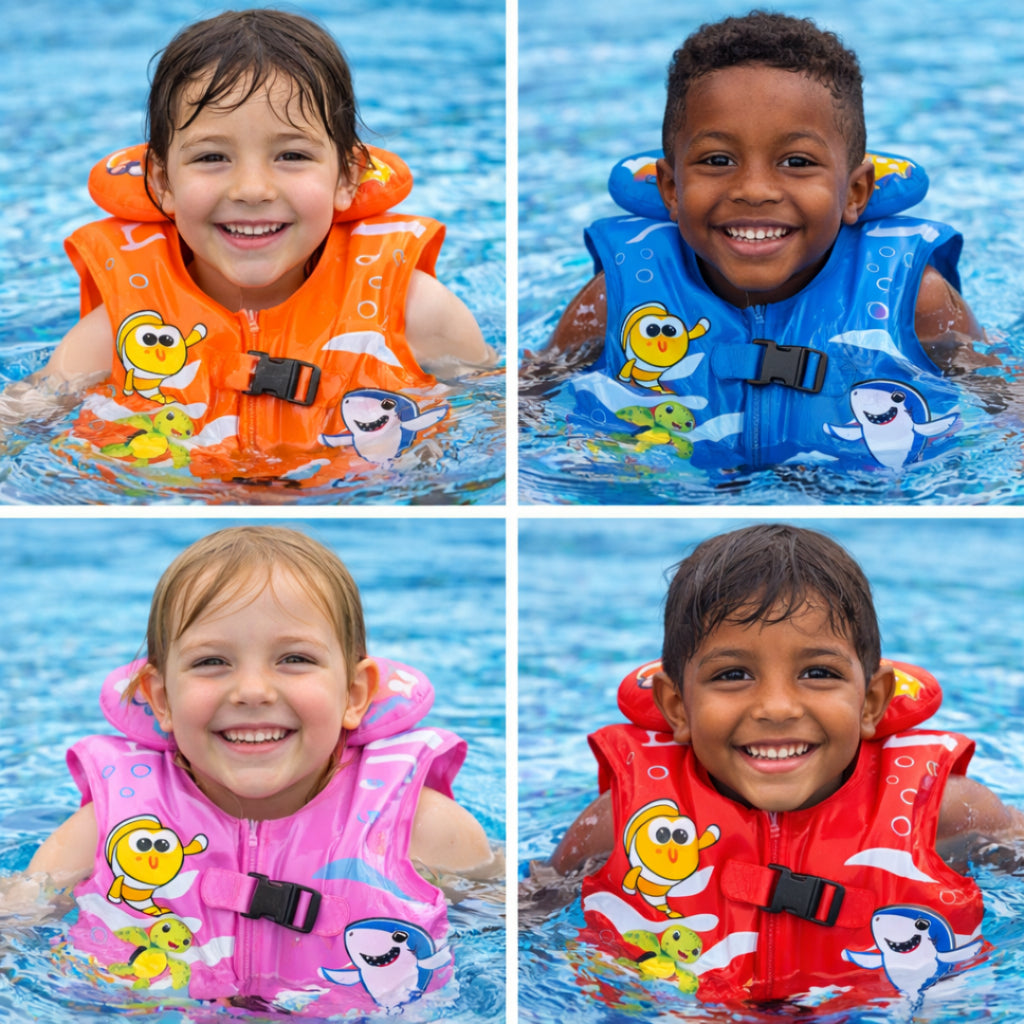 Kit 20 Coletes Infláveis Estampados Boia Infantil  4 Cores Brinquedo Piscina Praia Lago