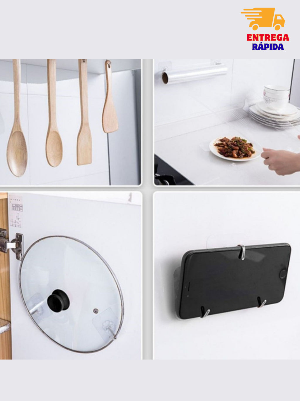 Ganchos Adesivos Parede Multi Funcional Autocolante Casa Cozinha Quarto Geral