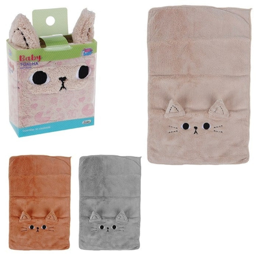 Toalhinhas Infantis Super Macias – Panda Gato Coala - Toque Aveludado e Confortável