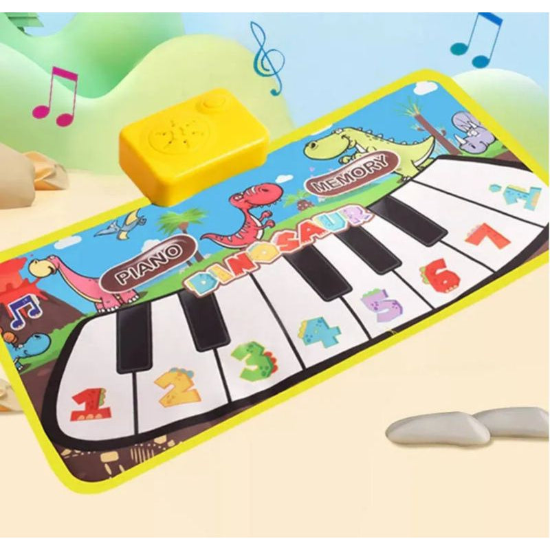 Piano Musical Infantil Dino – Brinquedo Educativo com Sons, Teclas e Luzes | Meninos e Meninas