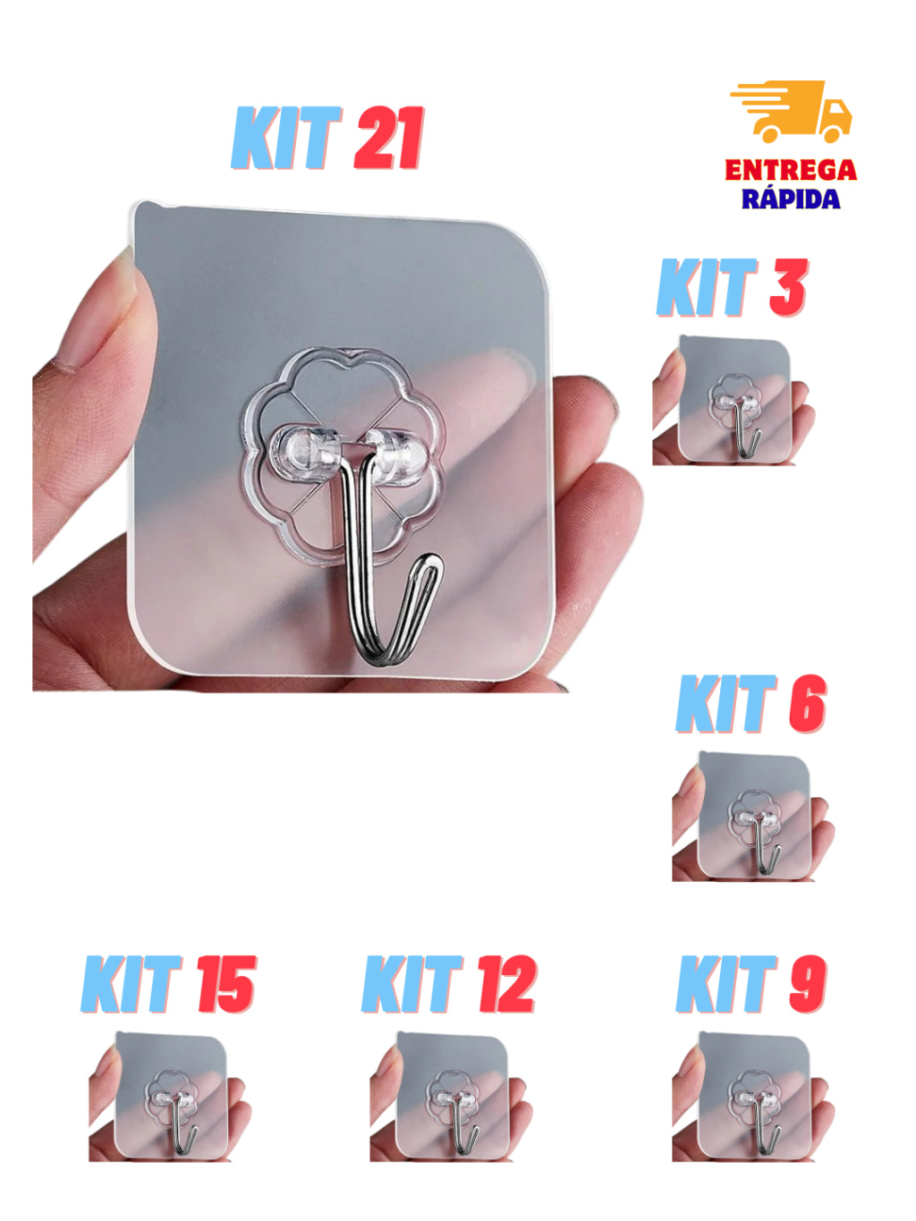 Ganchos Adesivos Parede Multi Funcional Autocolante Casa Cozinha Quarto Geral