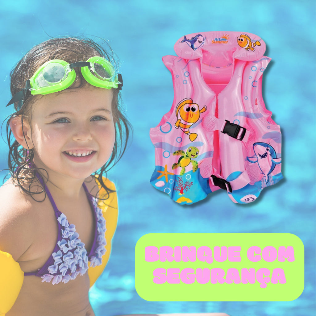 Kit 20 Coletes Infláveis Estampados Boia Infantil  4 Cores Brinquedo Piscina Praia Lago