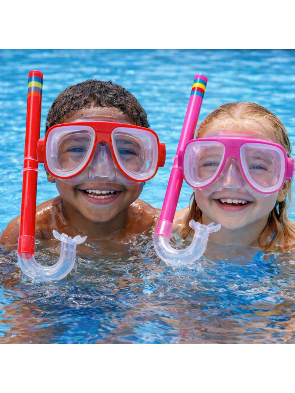 Óculos de Natação Infantil Ajustável – Máscara + Snorkel e Mergulho para Meninos e Meninas