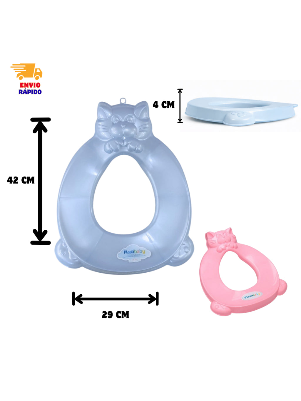 Kit Redutor de Assento Sanitário Infantil com Suporte  – Assento de Vaso Infantil Menino e Menina