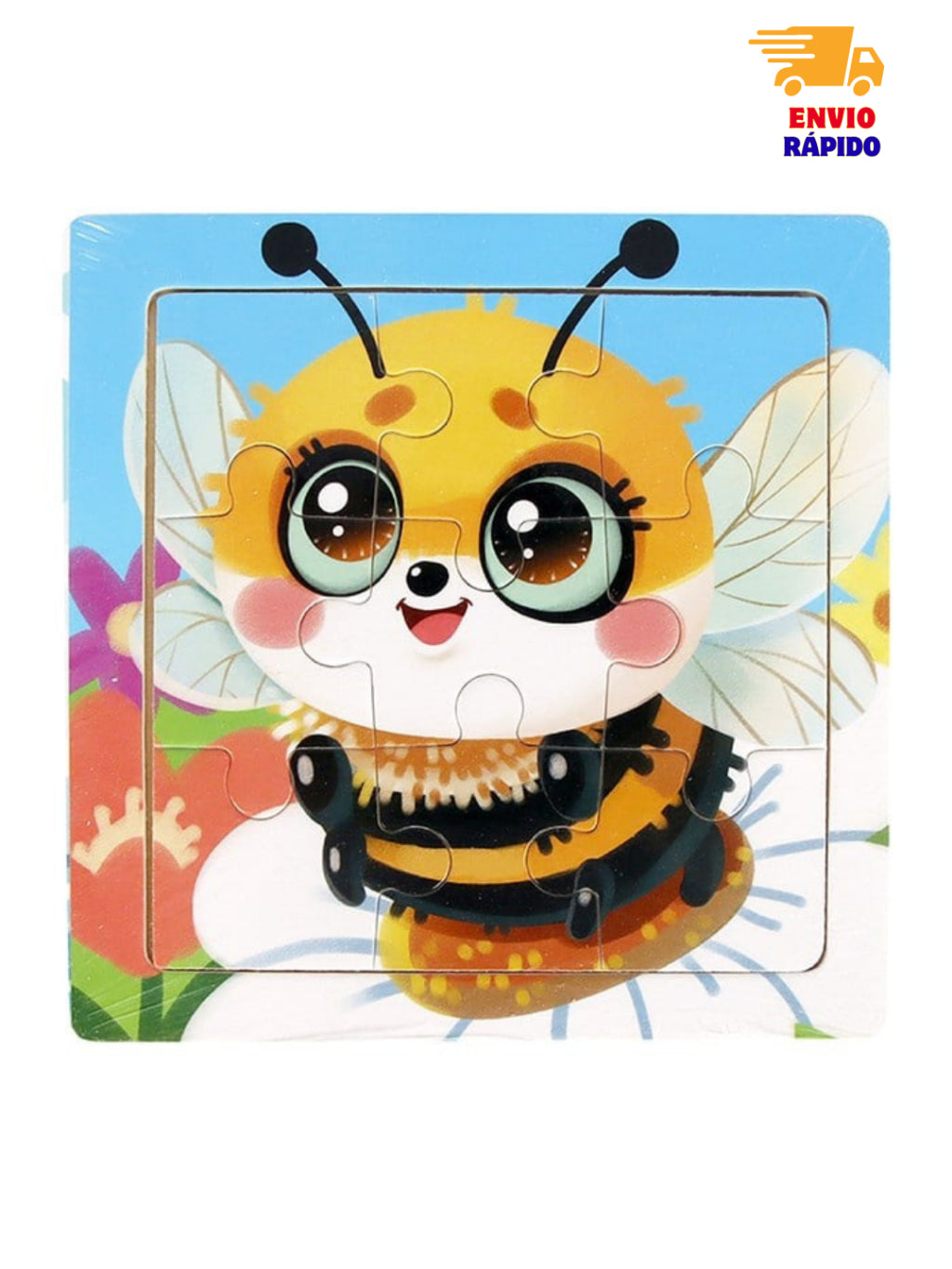 Kit 5 Quebra-Cabeças Animais Sortidos – Jogo Educativo Infantil em MDF (45 peças no total)